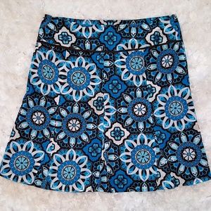 Ann Taylor Floral Print Pleat A-Line Skirt Size 12